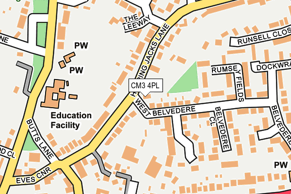 CM3 4PL map - OS OpenMap – Local (Ordnance Survey)