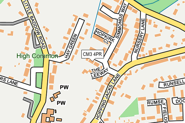 CM3 4PR map - OS OpenMap – Local (Ordnance Survey)