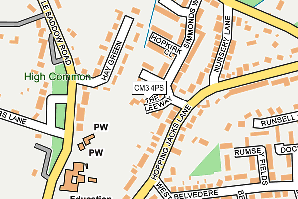 CM3 4PS map - OS OpenMap – Local (Ordnance Survey)