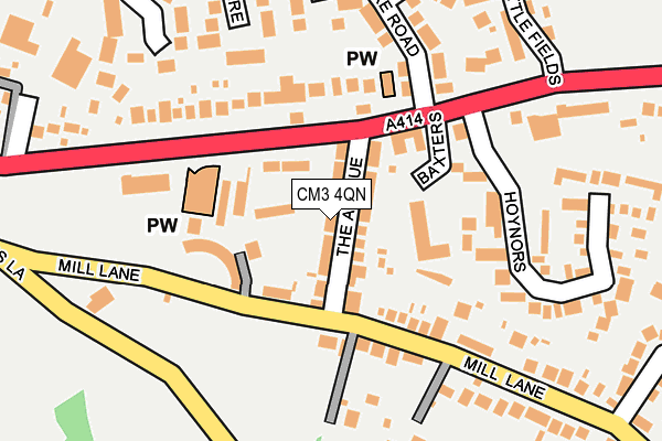 CM3 4QN map - OS OpenMap – Local (Ordnance Survey)