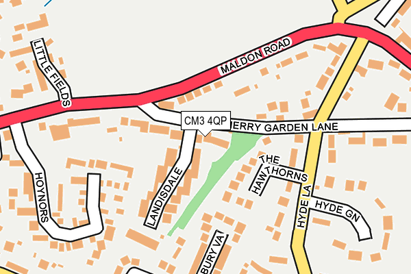CM3 4QP map - OS OpenMap – Local (Ordnance Survey)