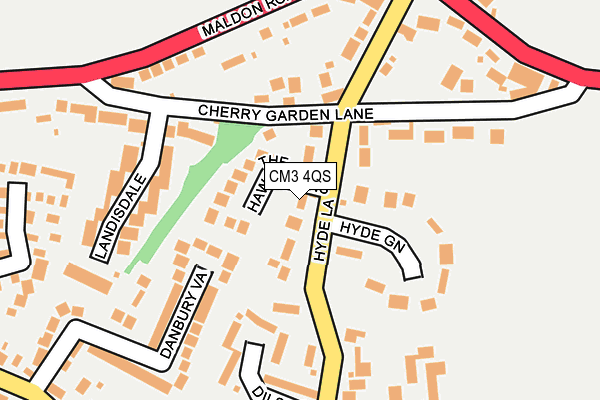 CM3 4QS map - OS OpenMap – Local (Ordnance Survey)