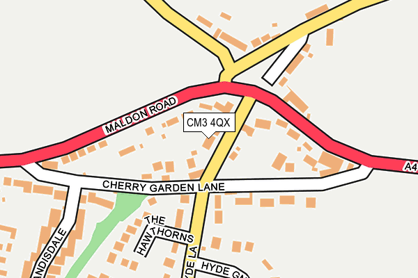 CM3 4QX map - OS OpenMap – Local (Ordnance Survey)
