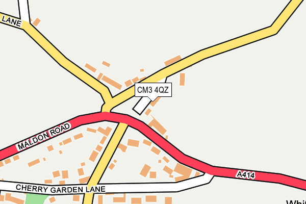 CM3 4QZ map - OS OpenMap – Local (Ordnance Survey)