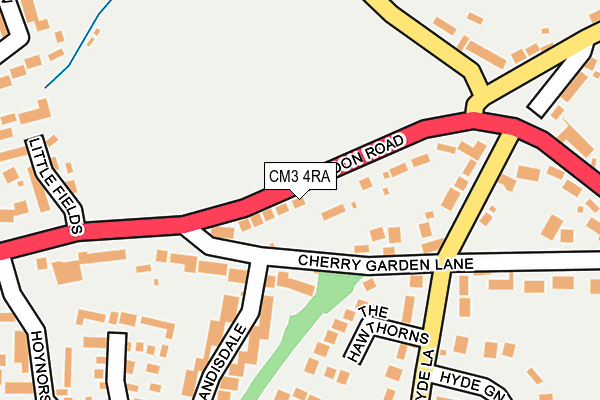 CM3 4RA map - OS OpenMap – Local (Ordnance Survey)