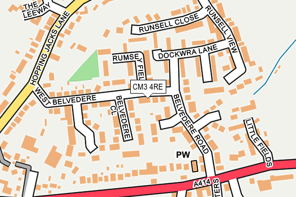 CM3 4RE map - OS OpenMap – Local (Ordnance Survey)