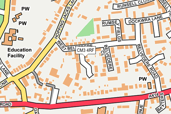 CM3 4RF map - OS OpenMap – Local (Ordnance Survey)