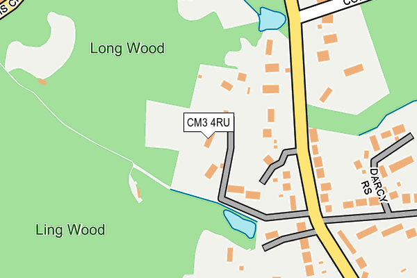 CM3 4RU map - OS OpenMap – Local (Ordnance Survey)