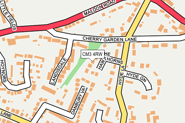 CM3 4RW map - OS OpenMap – Local (Ordnance Survey)