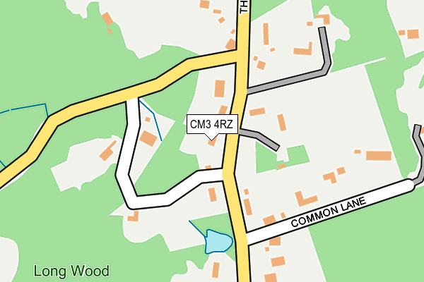 CM3 4RZ map - OS OpenMap – Local (Ordnance Survey)