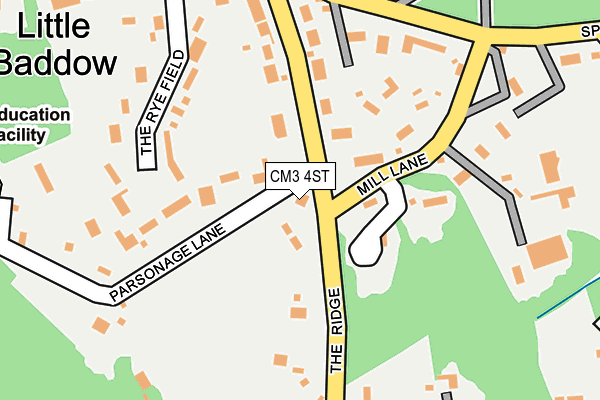 CM3 4ST map - OS OpenMap – Local (Ordnance Survey)