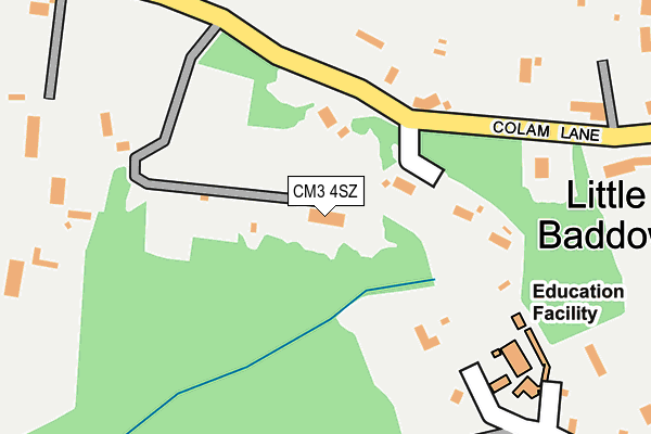 CM3 4SZ map - OS OpenMap – Local (Ordnance Survey)