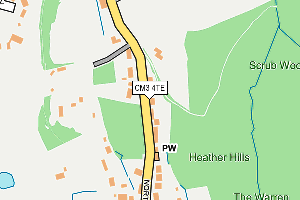 CM3 4TE map - OS OpenMap – Local (Ordnance Survey)