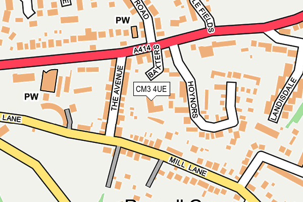 CM3 4UE map - OS OpenMap – Local (Ordnance Survey)