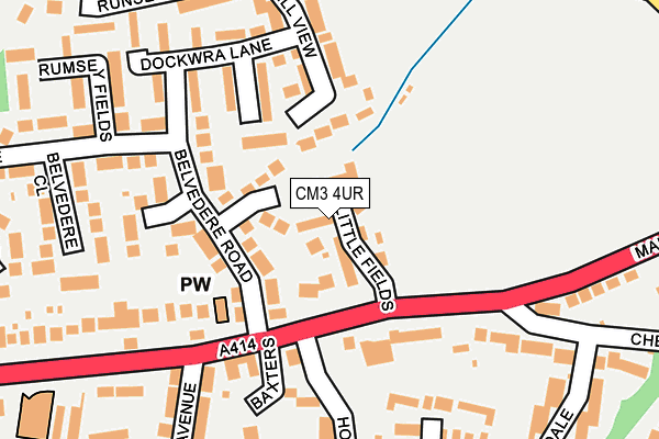 CM3 4UR map - OS OpenMap – Local (Ordnance Survey)