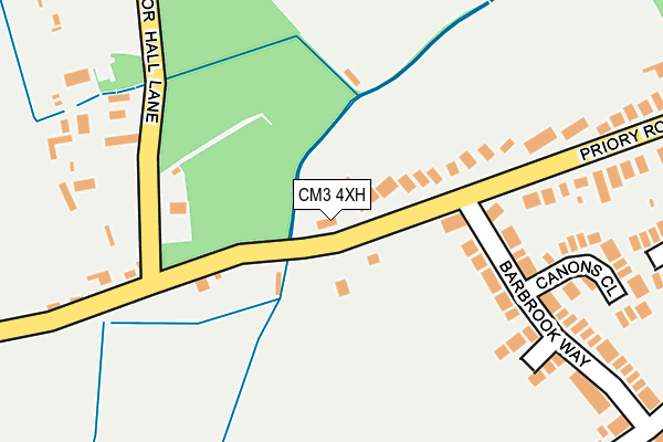 CM3 4XH map - OS OpenMap – Local (Ordnance Survey)