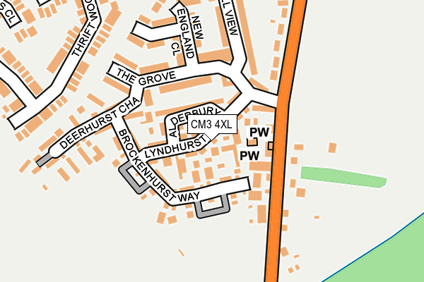 CM3 4XL map - OS OpenMap – Local (Ordnance Survey)