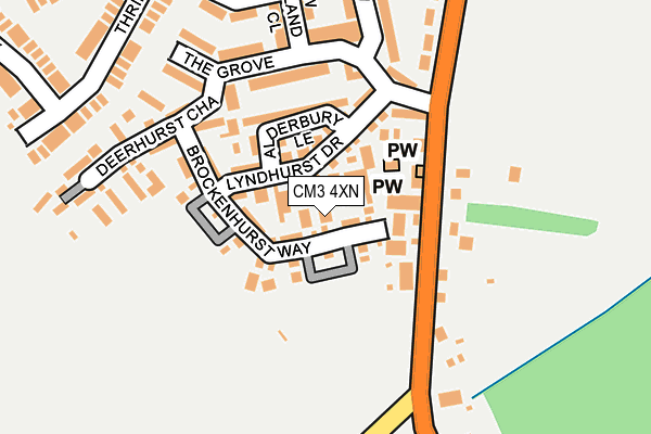 CM3 4XN map - OS OpenMap – Local (Ordnance Survey)