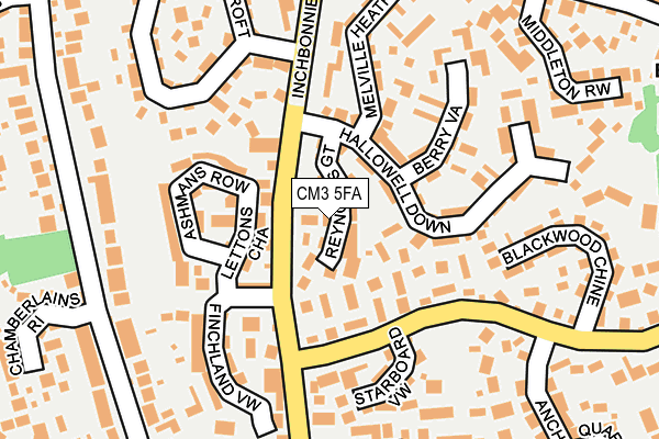 CM3 5FA map - OS OpenMap – Local (Ordnance Survey)