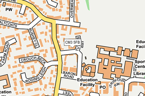 CM3 5FB map - OS OpenMap – Local (Ordnance Survey)