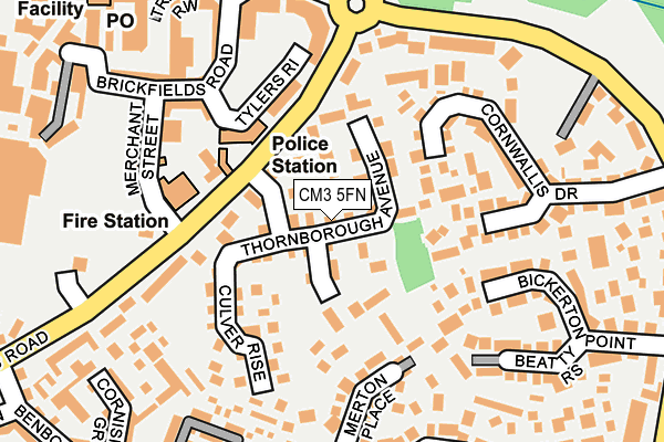 CM3 5FN map - OS OpenMap – Local (Ordnance Survey)