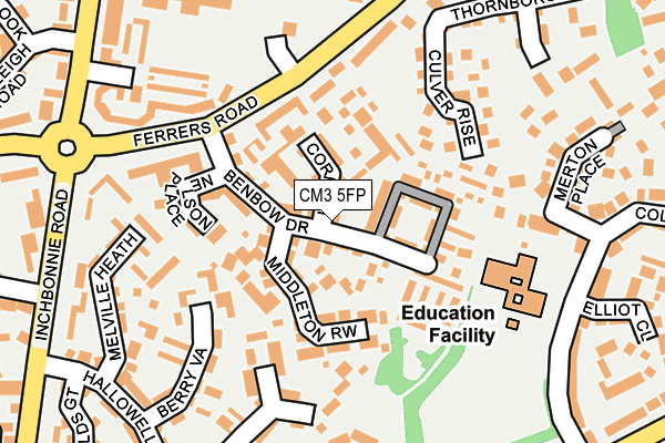 CM3 5FP map - OS OpenMap – Local (Ordnance Survey)