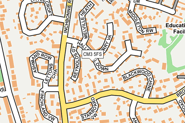 CM3 5FS map - OS OpenMap – Local (Ordnance Survey)