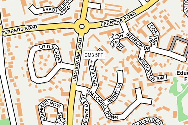 CM3 5FT map - OS OpenMap – Local (Ordnance Survey)