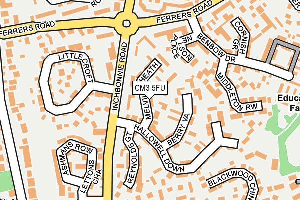 CM3 5FU map - OS OpenMap – Local (Ordnance Survey)