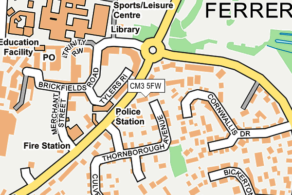 CM3 5FW map - OS OpenMap – Local (Ordnance Survey)