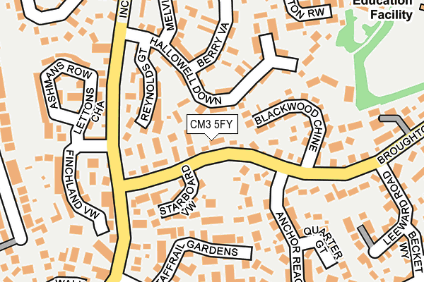 CM3 5FY map - OS OpenMap – Local (Ordnance Survey)