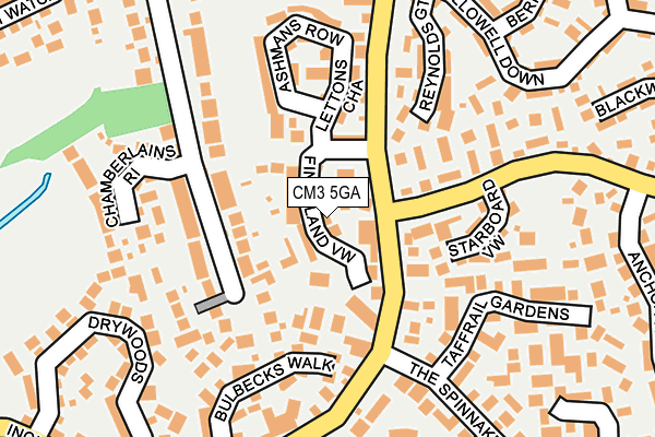 CM3 5GA map - OS OpenMap – Local (Ordnance Survey)