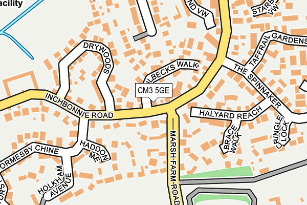 CM3 5GE map - OS OpenMap – Local (Ordnance Survey)