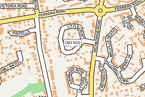 CM3 5GG map - OS OpenMap – Local (Ordnance Survey)