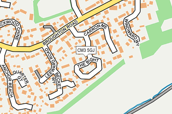 CM3 5GJ map - OS OpenMap – Local (Ordnance Survey)