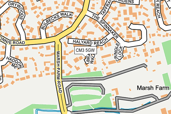 CM3 5GW map - OS OpenMap – Local (Ordnance Survey)