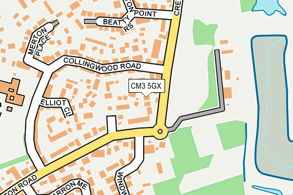 CM3 5GX map - OS OpenMap – Local (Ordnance Survey)