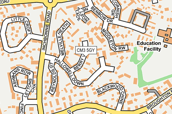 CM3 5GY map - OS OpenMap – Local (Ordnance Survey)