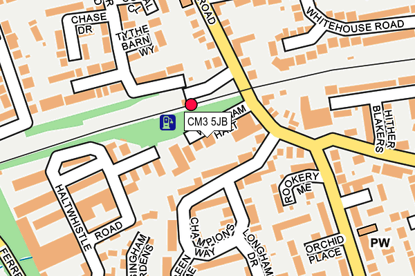 CM3 5JB map - OS OpenMap – Local (Ordnance Survey)