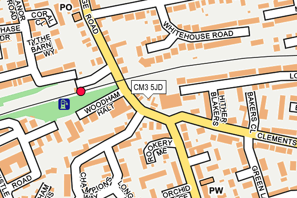 CM3 5JD map - OS OpenMap – Local (Ordnance Survey)