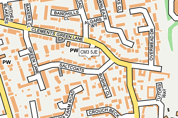 CM3 5JE map - OS OpenMap – Local (Ordnance Survey)