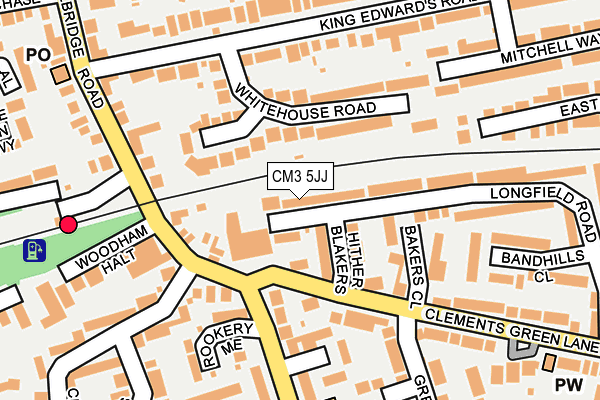 CM3 5JJ map - OS OpenMap – Local (Ordnance Survey)