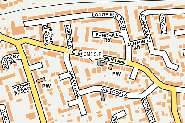 CM3 5JP map - OS OpenMap – Local (Ordnance Survey)