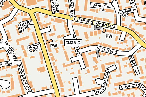 CM3 5JQ map - OS OpenMap – Local (Ordnance Survey)