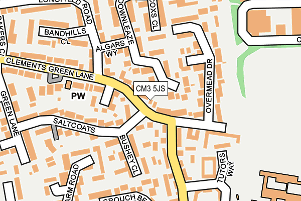CM3 5JS map - OS OpenMap – Local (Ordnance Survey)