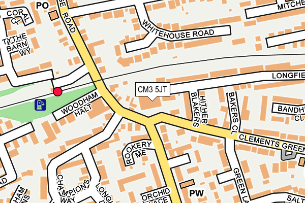 CM3 5JT map - OS OpenMap – Local (Ordnance Survey)