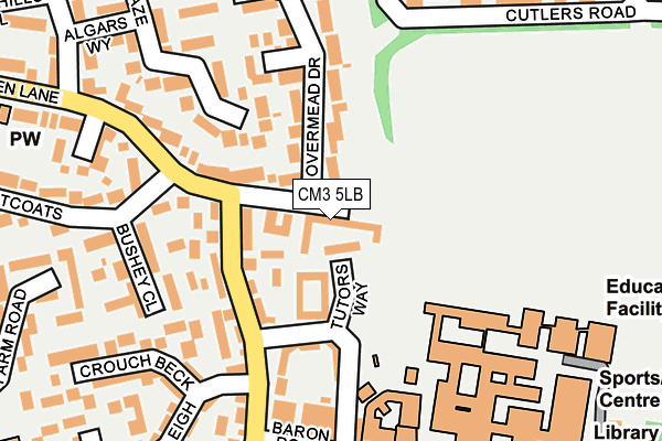 CM3 5LB map - OS OpenMap – Local (Ordnance Survey)