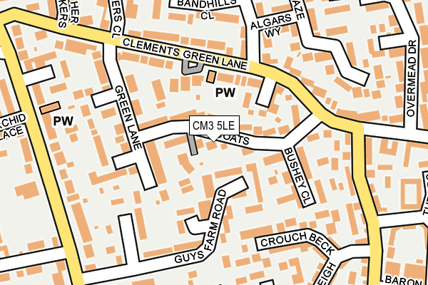 CM3 5LE map - OS OpenMap – Local (Ordnance Survey)