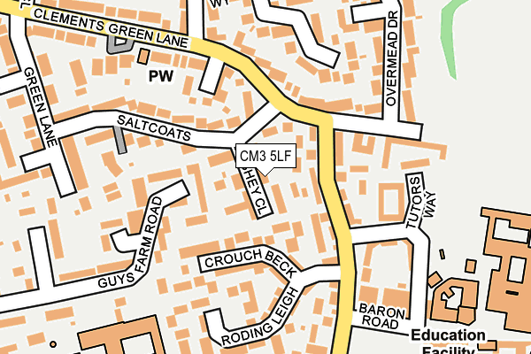 CM3 5LF map - OS OpenMap – Local (Ordnance Survey)