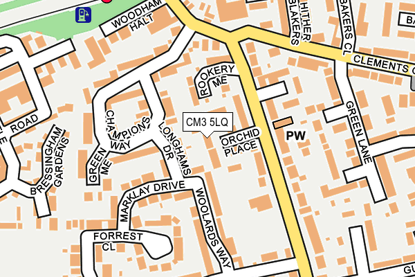 CM3 5LQ map - OS OpenMap – Local (Ordnance Survey)